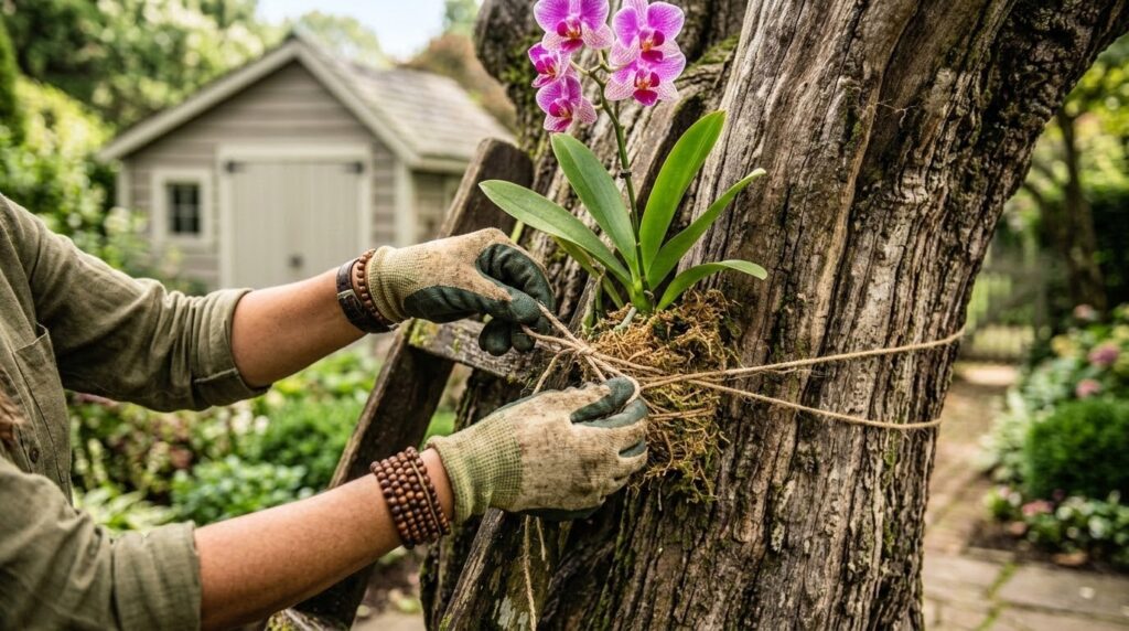 Como plantar orquídeas em árvores
