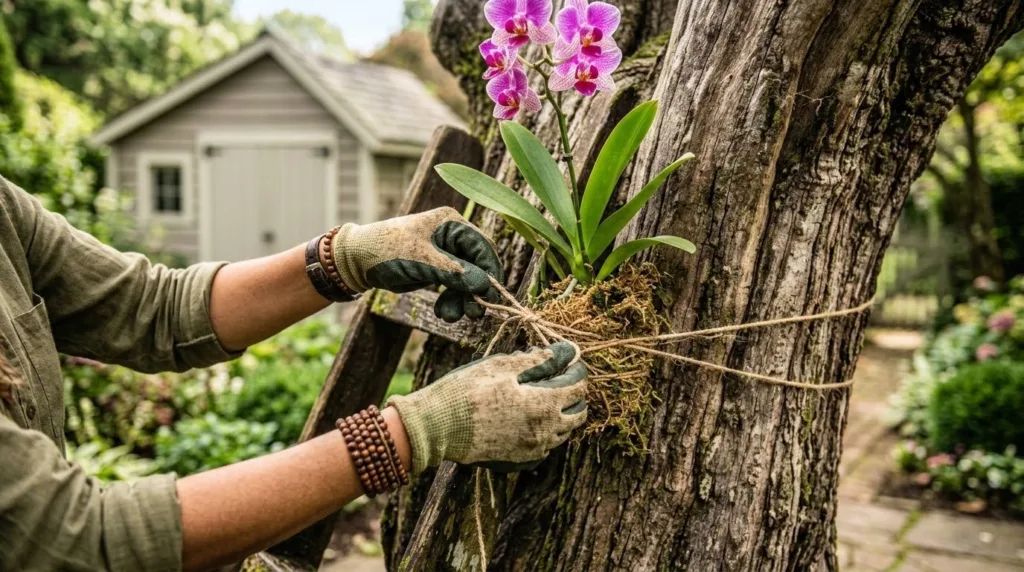 Como plantar orquídeas em árvores
