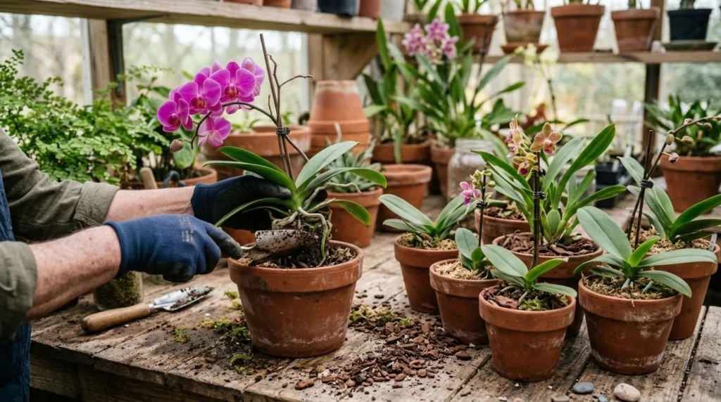 Como replantar uma orquídea