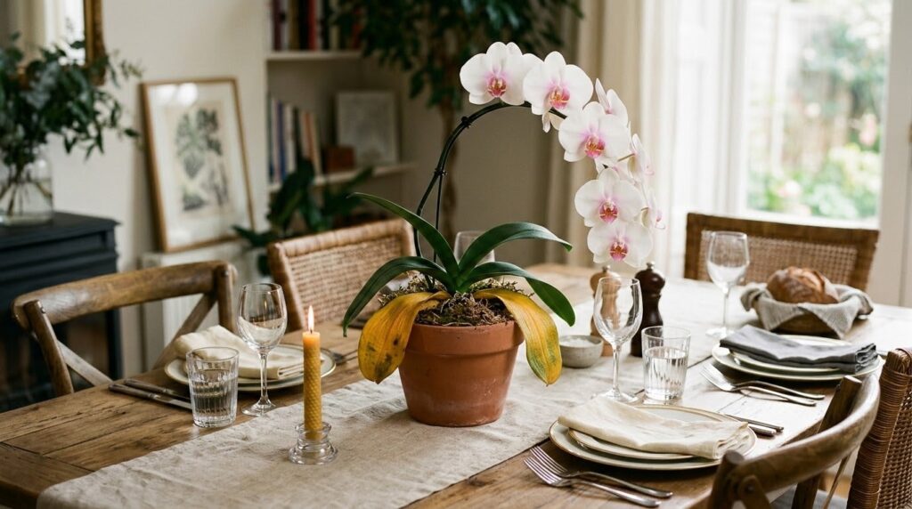 Folhas Amarelas em Orquídeas