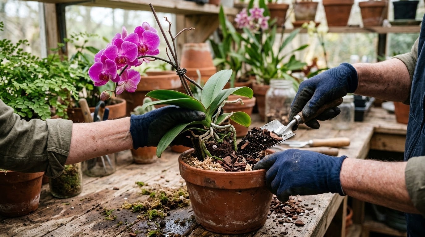 Como Replantar uma Orquídea do Jeito Certo sem Danificar as Raízes
