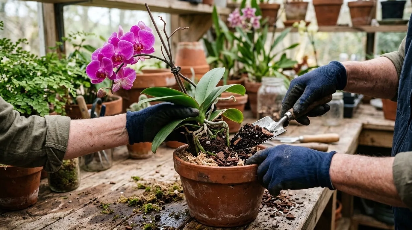 Como replantar uma orquídea