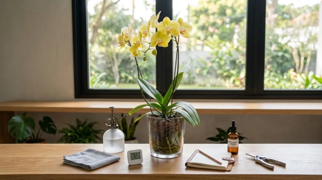Cuidados diários com orquídeas