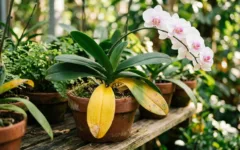 Folhas Amarelas em Orquídeas