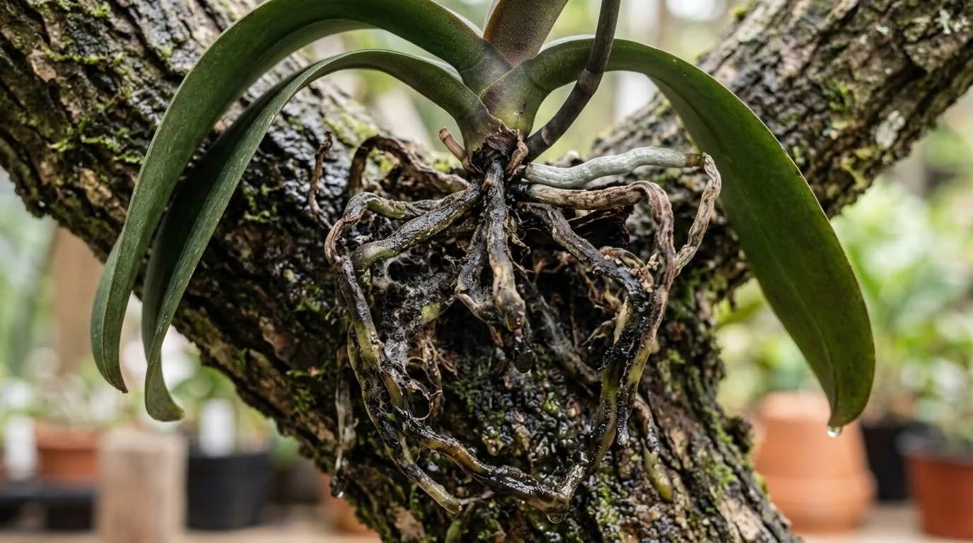 Raízes Podres em Orquídeas