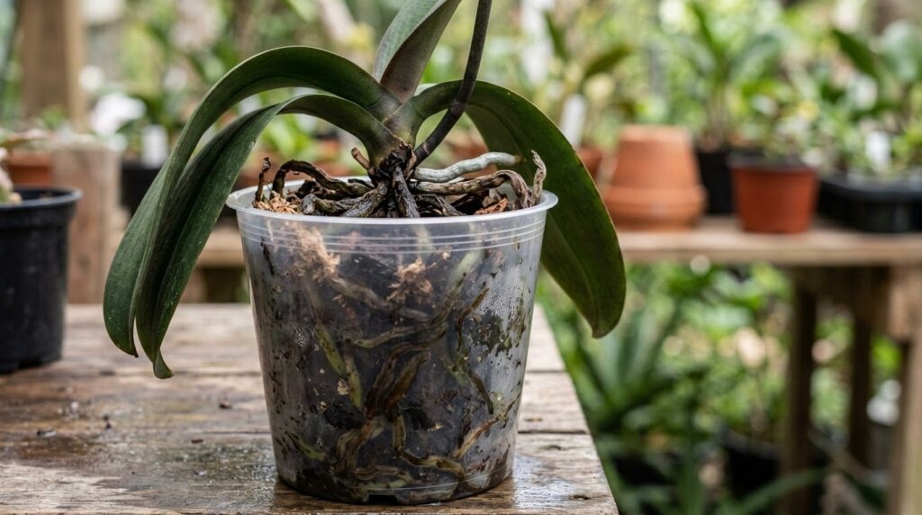 Raízes Podres em Orquídeas