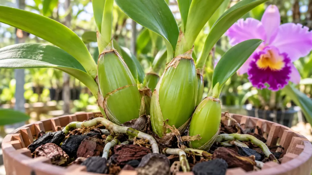 Ilustração para adubação de orquídeas no inverno: quando reduzir sem abandonar a planta