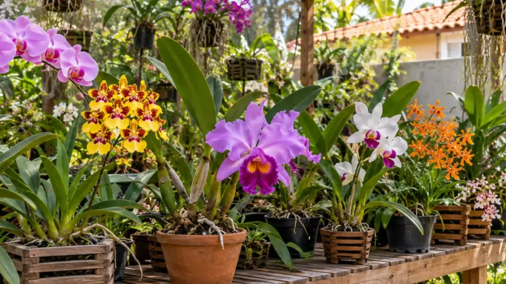Detalhe do cultivo de orquídea explicado no artigo