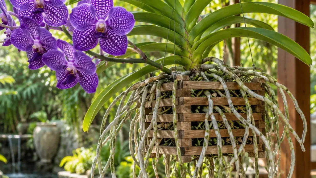 Detalhe do cultivo de orquídea explicado no artigo