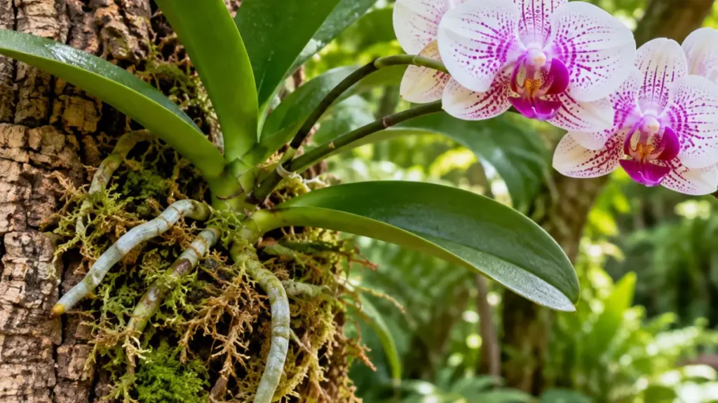 Detalhe do cultivo de orquídea explicado no artigo