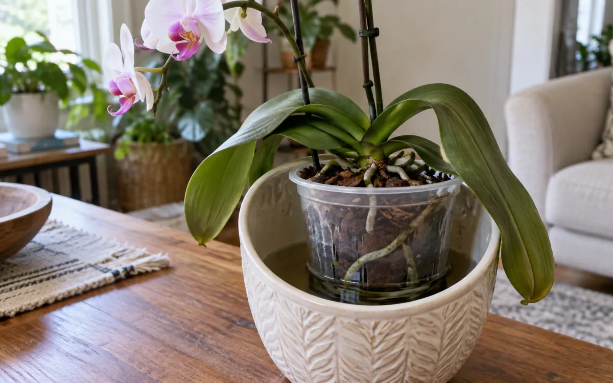 Excesso de água na orquídea: sinais nas raízes, folhas e vaso