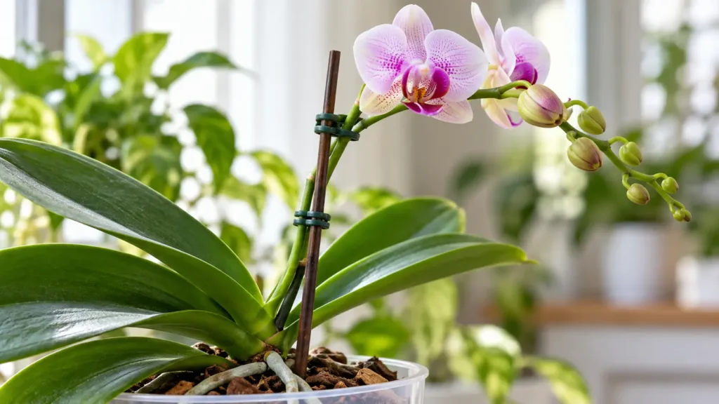 Ilustração para ph e adubação de orquídeas: o que observar antes de mudar a água