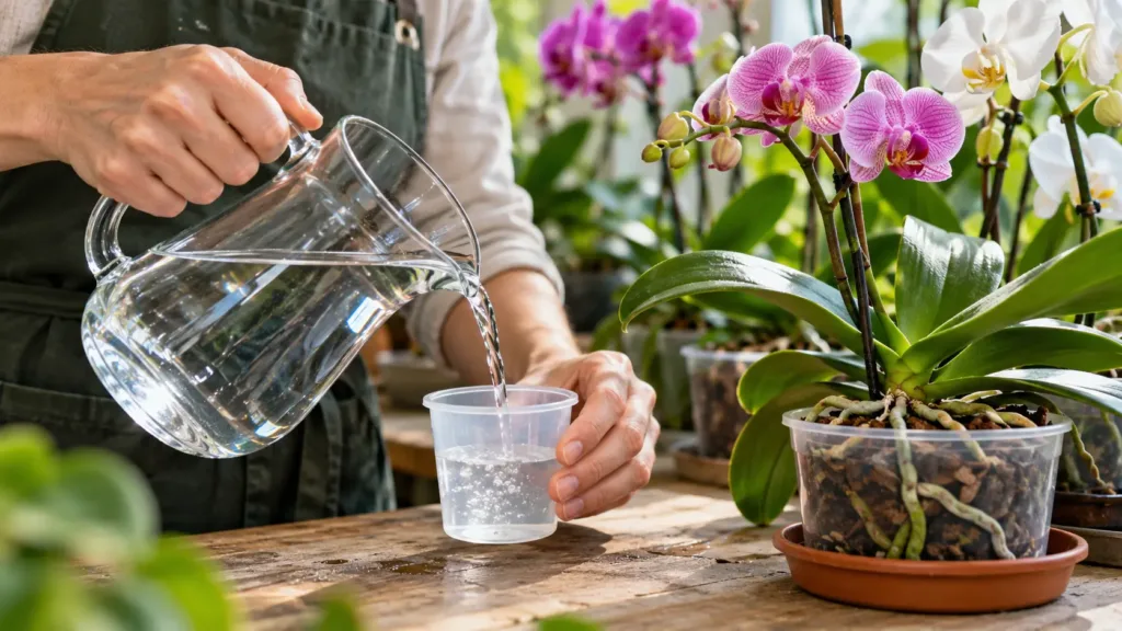 Ilustração para quando voltar a adubar a orquídea depois de controlar pragas