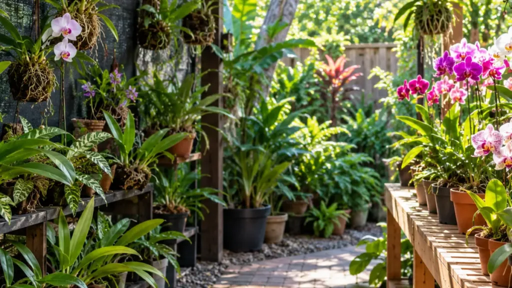 Detalhe do cultivo de orquídeas relacionado ao artigo